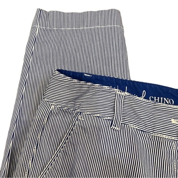 TALBOTS Women’s Weekend White & Blue Pinstripe Chino Pants, Size 2 - Picture 4 of 13